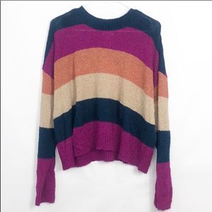 BP Striped  Crew Neck Soft Sweater NWOT Large
